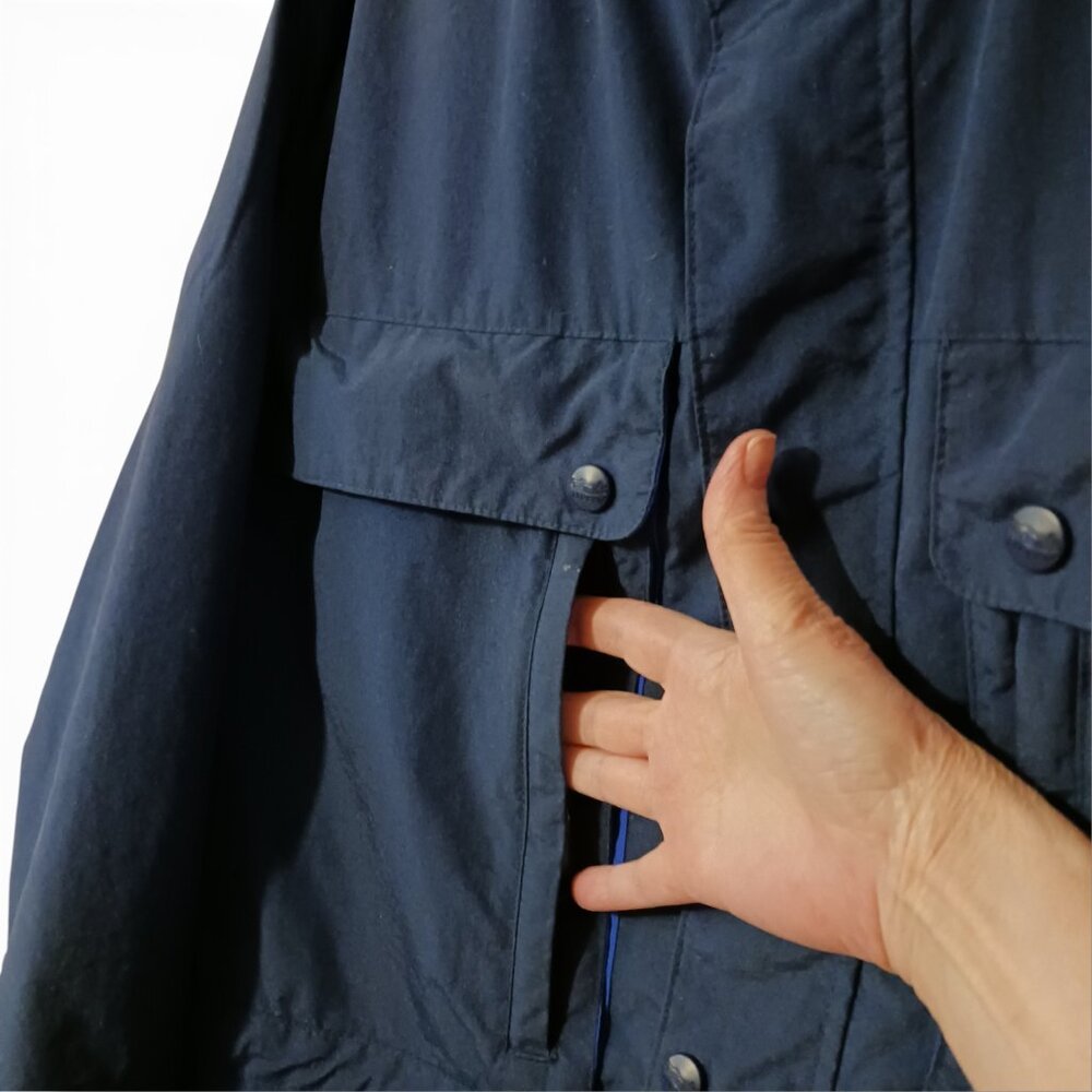Vintage L.L. Bean Mainebound Field Parka Jacket Navy Blue Women's Large XL - Picture 5 of 13